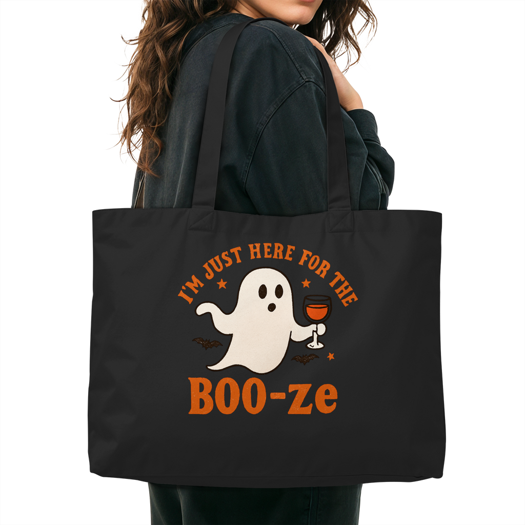 I'm just here for the "BOO-ze" - Organic Shopping-Bag