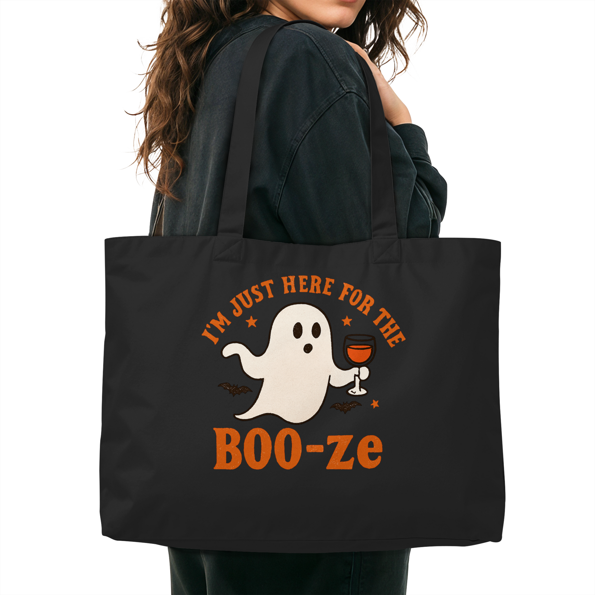 I'm just here for the "BOO-ze" - Organic Shopping-Bag