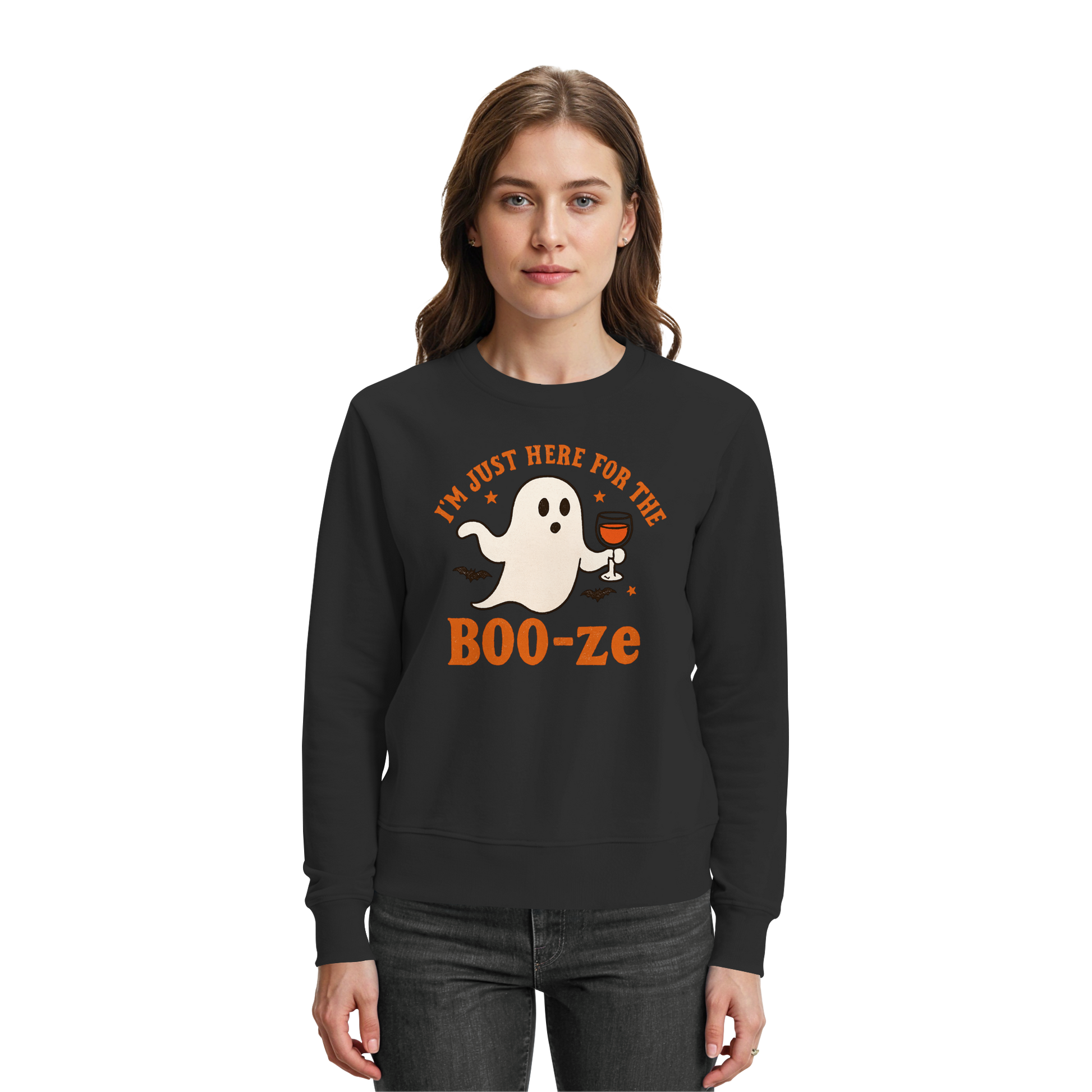 I'm just here for the "BOO-ze" - Premium Sweatshirt