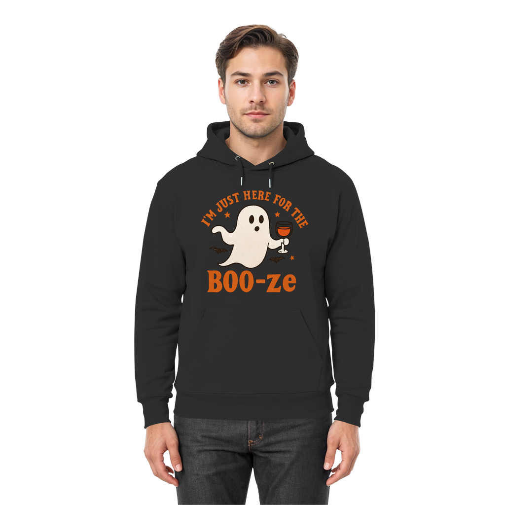 I'm just here for the "BOO-ze" - Premium Unisex Hoodie