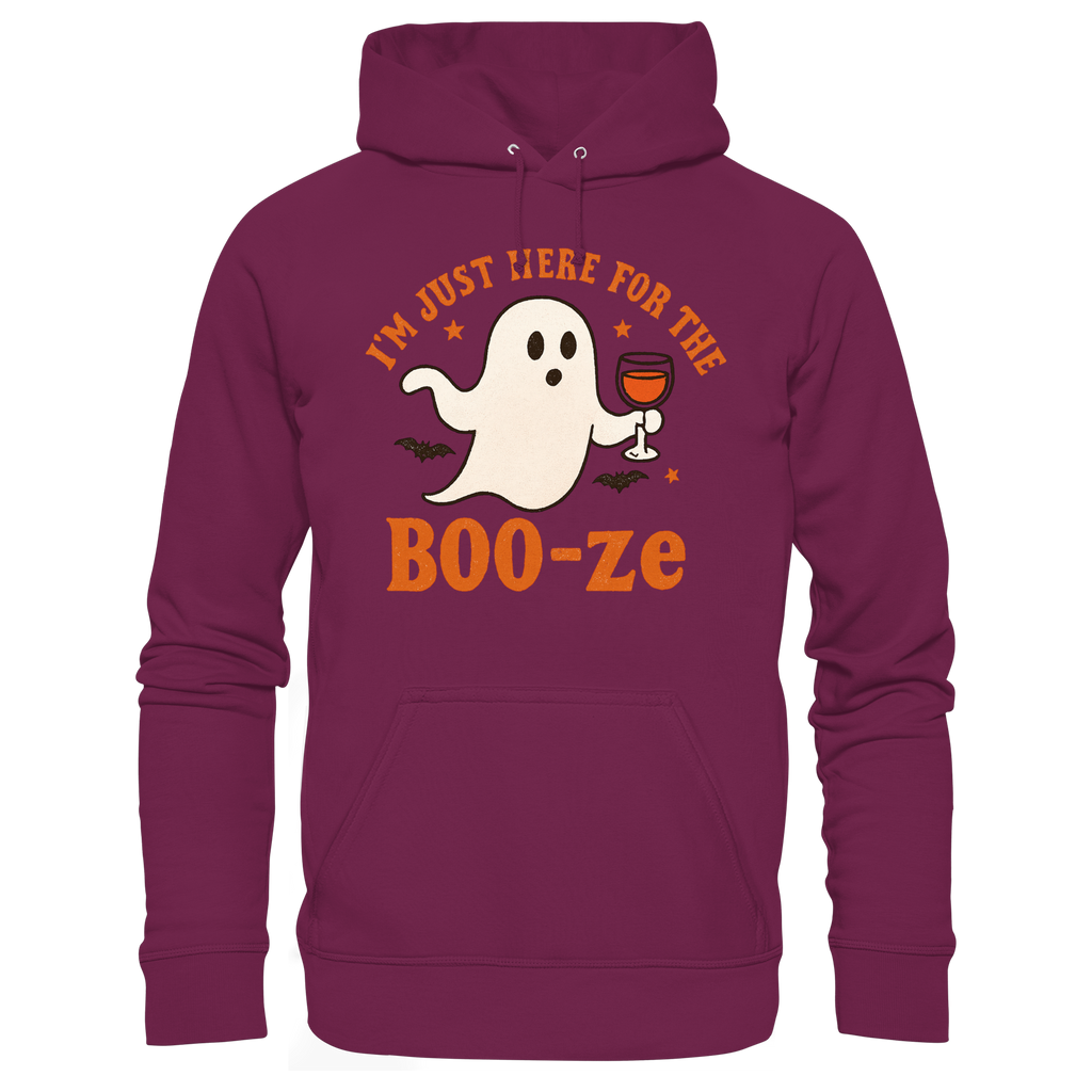 I'm just here for the "BOO-ze" - Premium Unisex Hoodie
