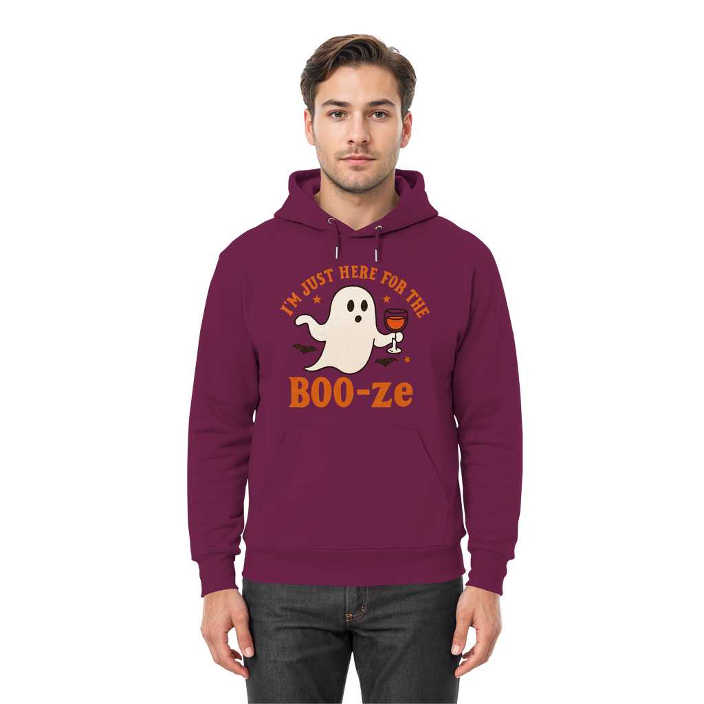 I'm just here for the "BOO-ze" - Premium Unisex Hoodie