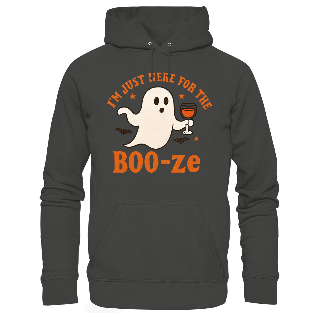 I'm just here for the "BOO-ze" - Premium Unisex Hoodie