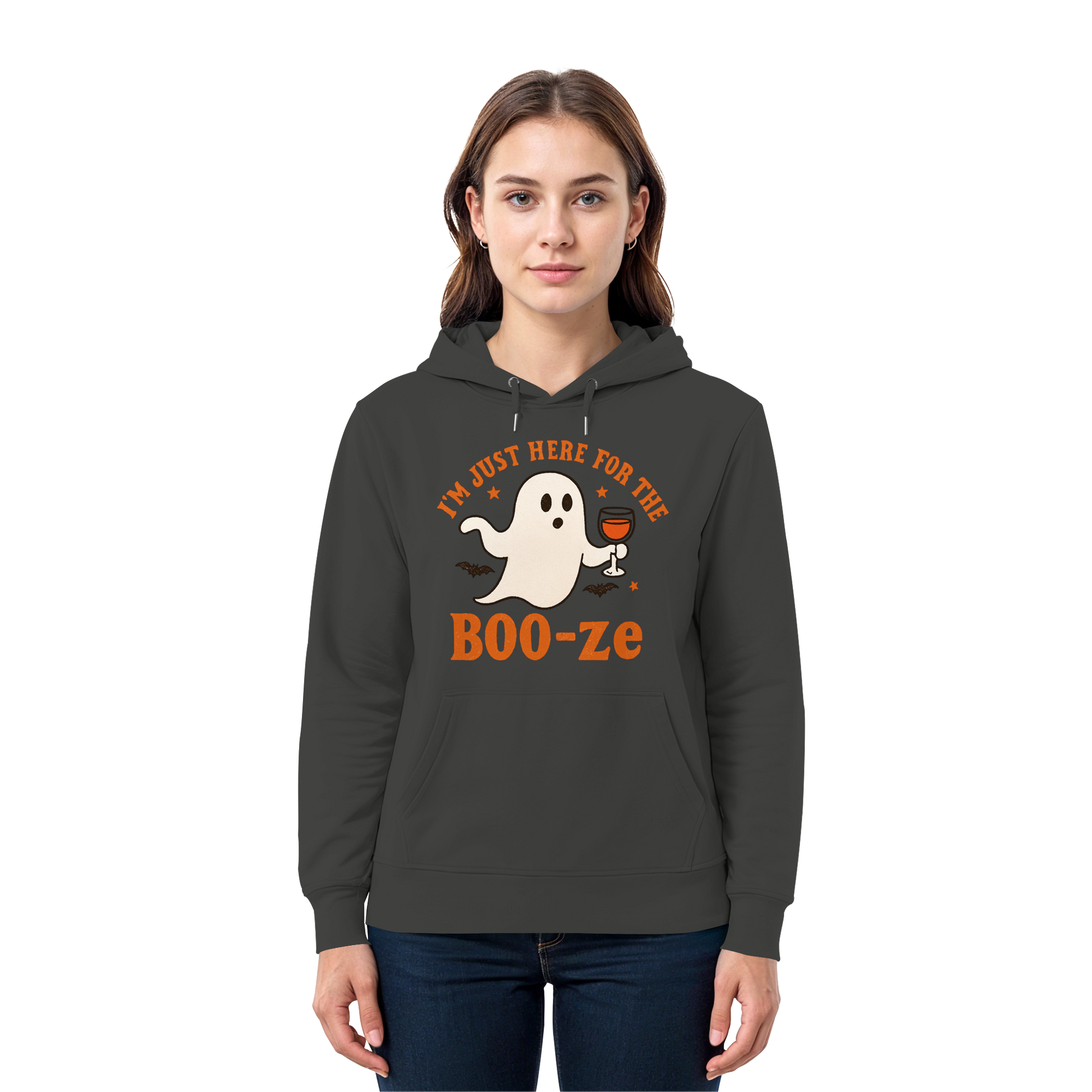 I'm just here for the "BOO-ze" - Premium Unisex Hoodie