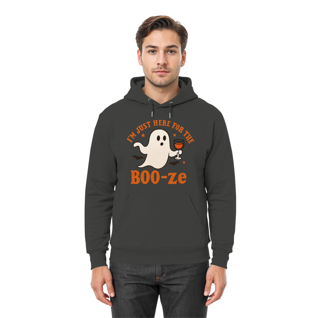 I'm just here for the "BOO-ze" - Premium Unisex Hoodie