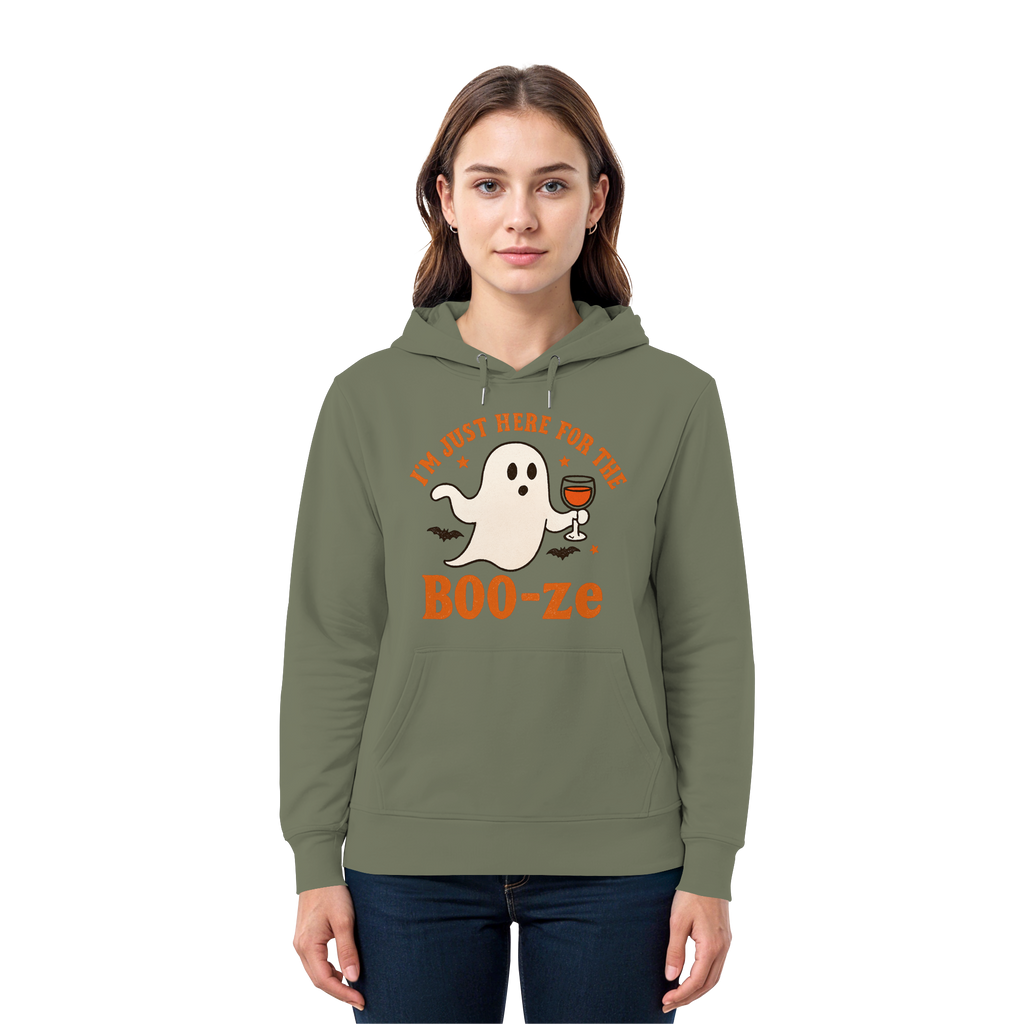 I'm just here for the "BOO-ze" - Premium Unisex Hoodie