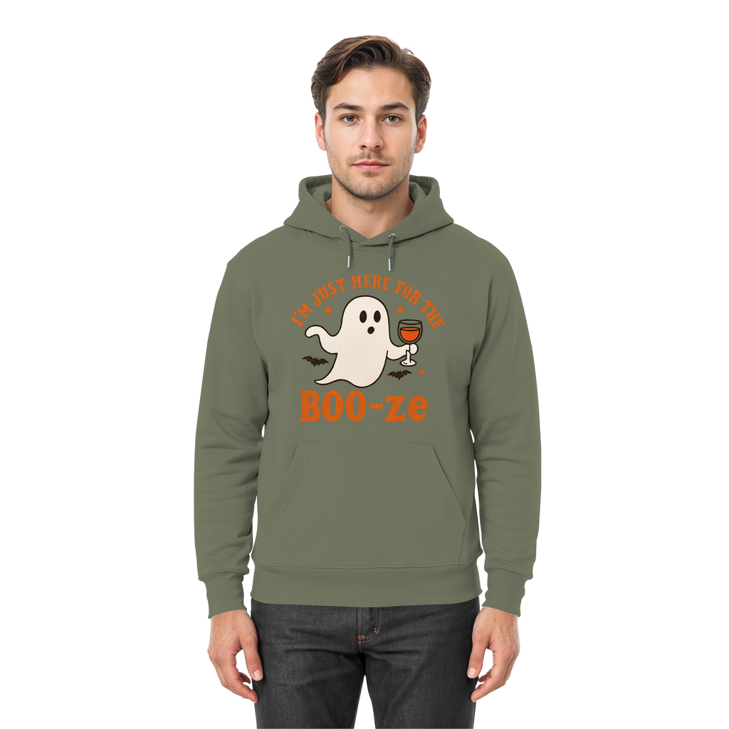 I'm just here for the "BOO-ze" - Premium Unisex Hoodie