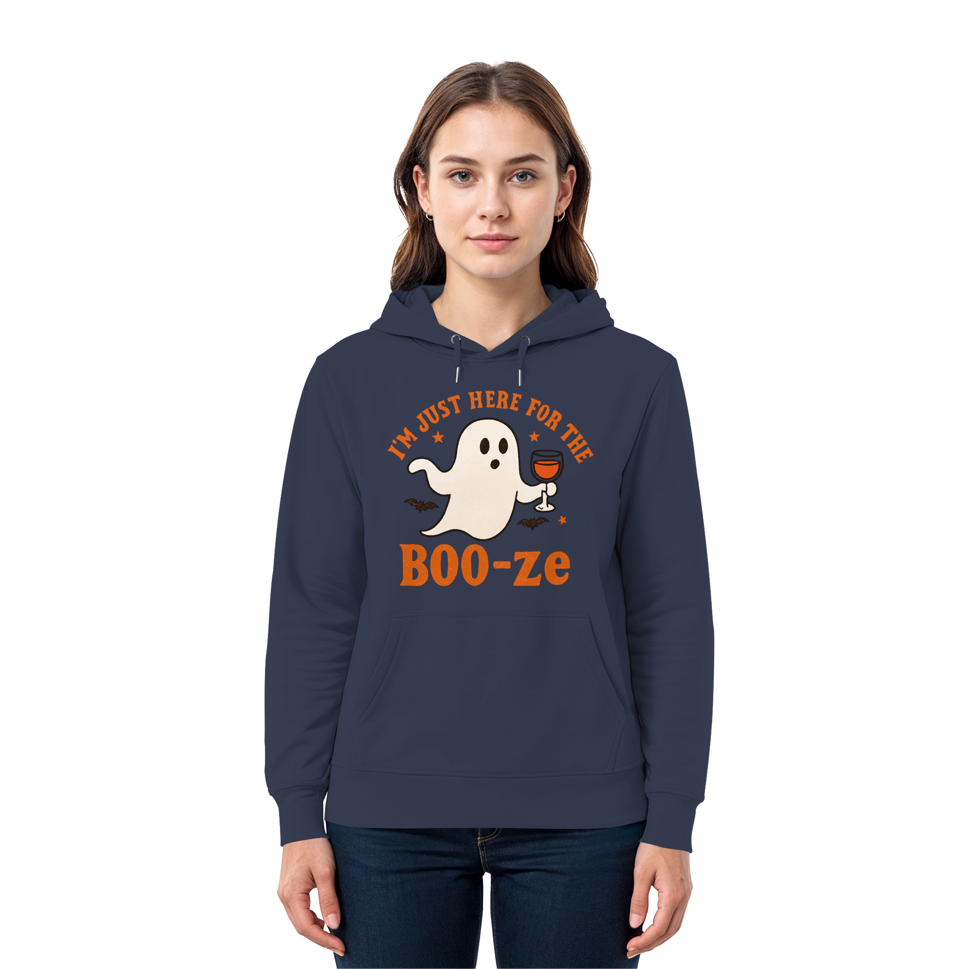 I'm just here for the "BOO-ze" - Premium Unisex Hoodie