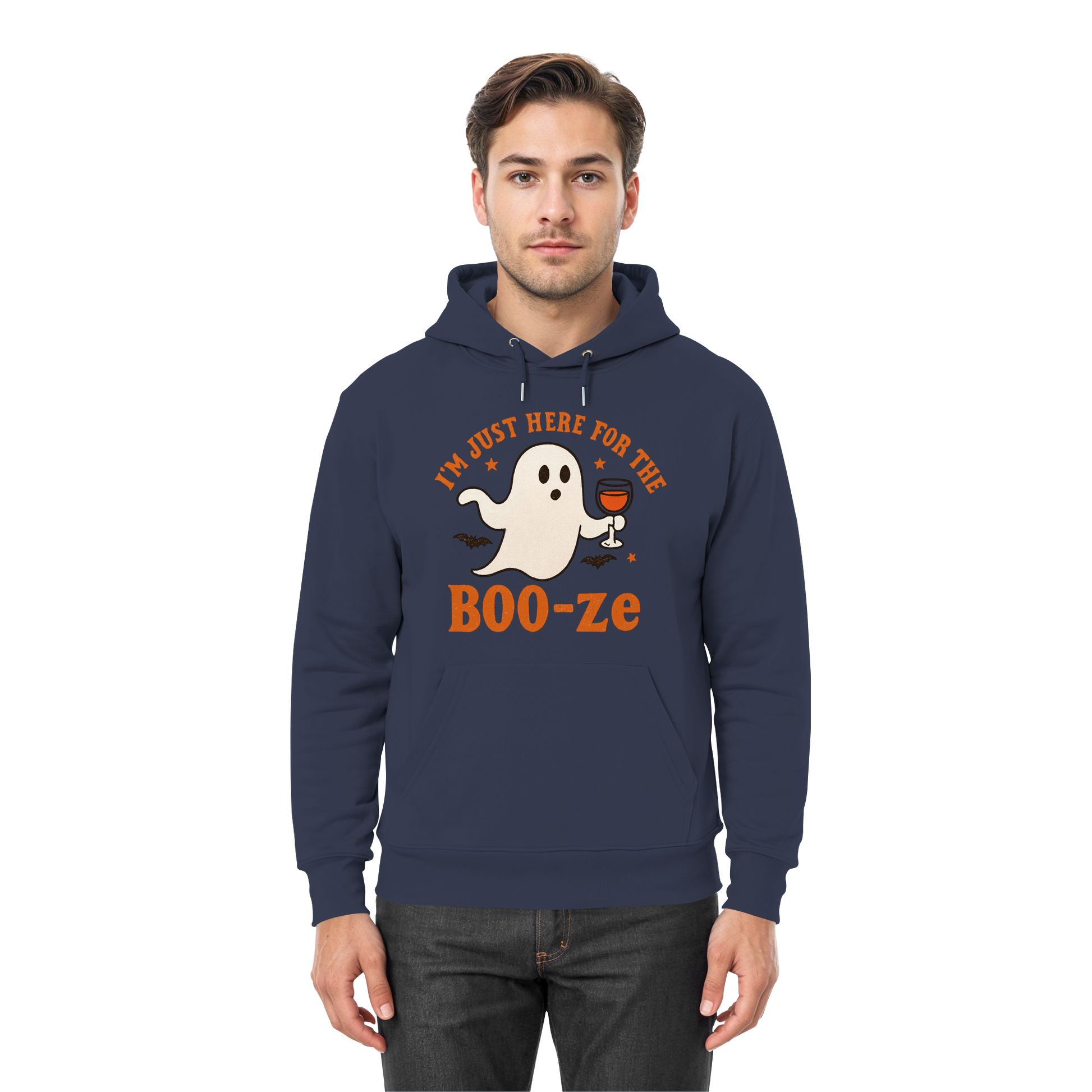 I'm just here for the "BOO-ze" - Premium Unisex Hoodie