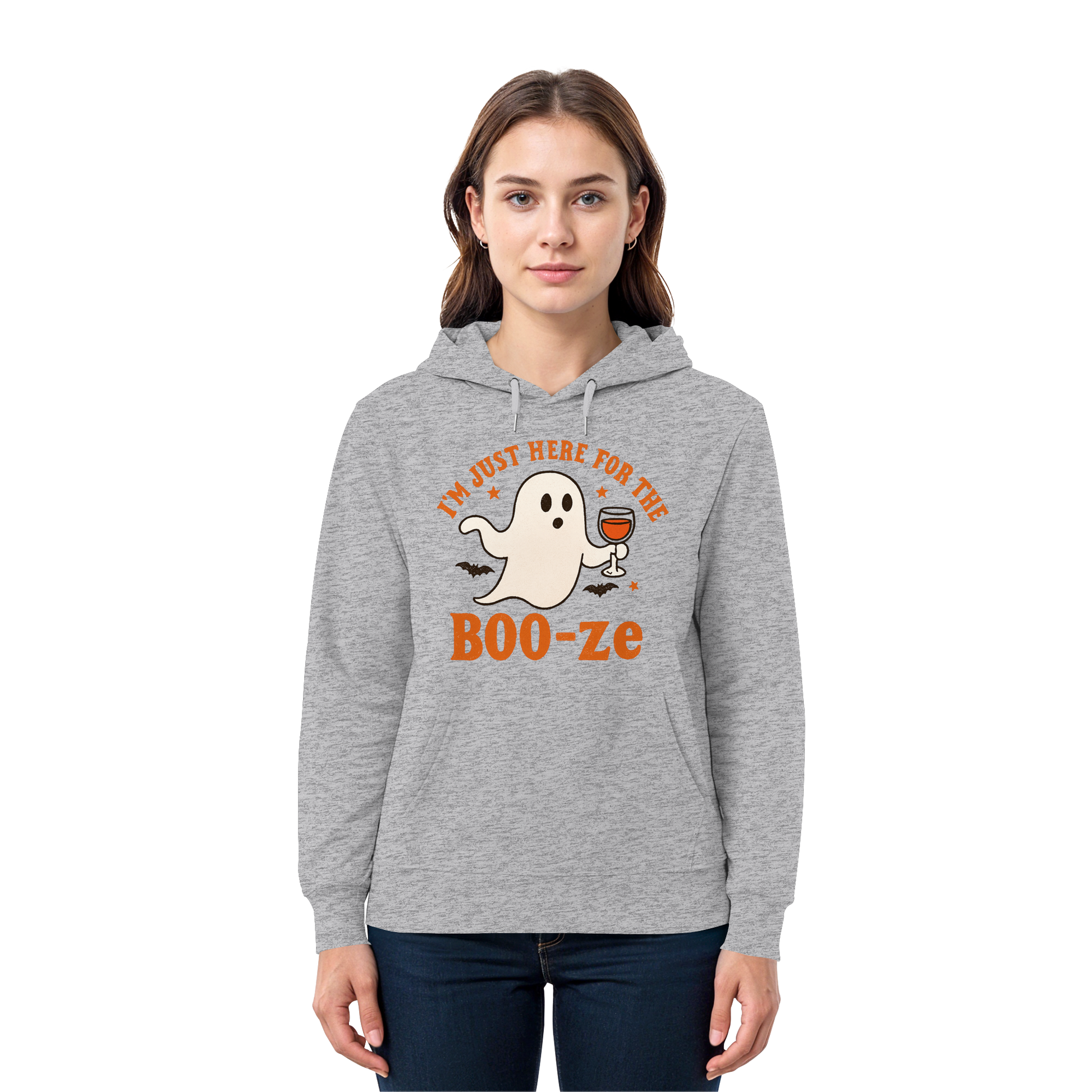 I'm just here for the "BOO-ze" - Premium Unisex Hoodie