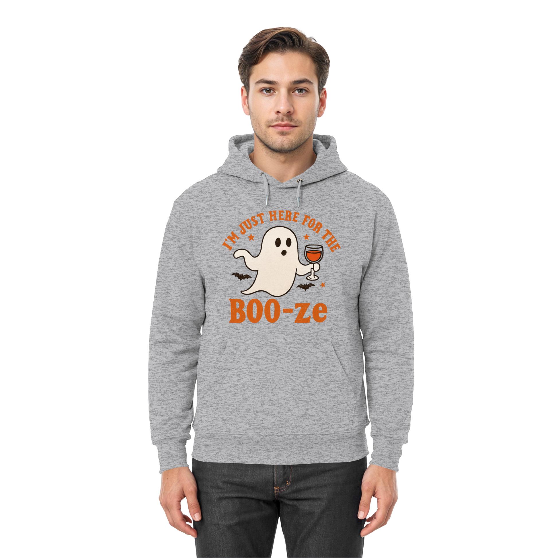I'm just here for the "BOO-ze" - Premium Unisex Hoodie