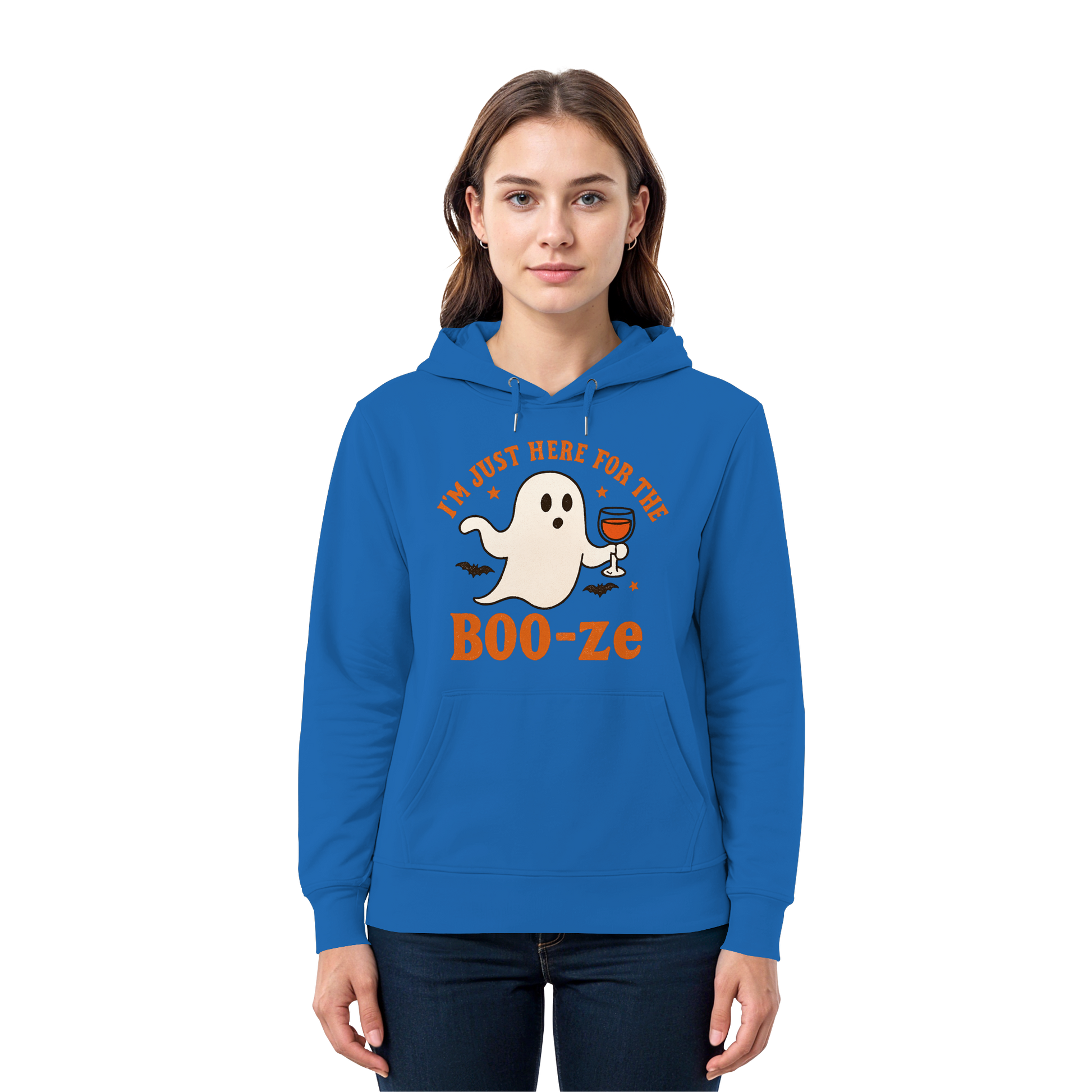 I'm just here for the "BOO-ze" - Premium Unisex Hoodie