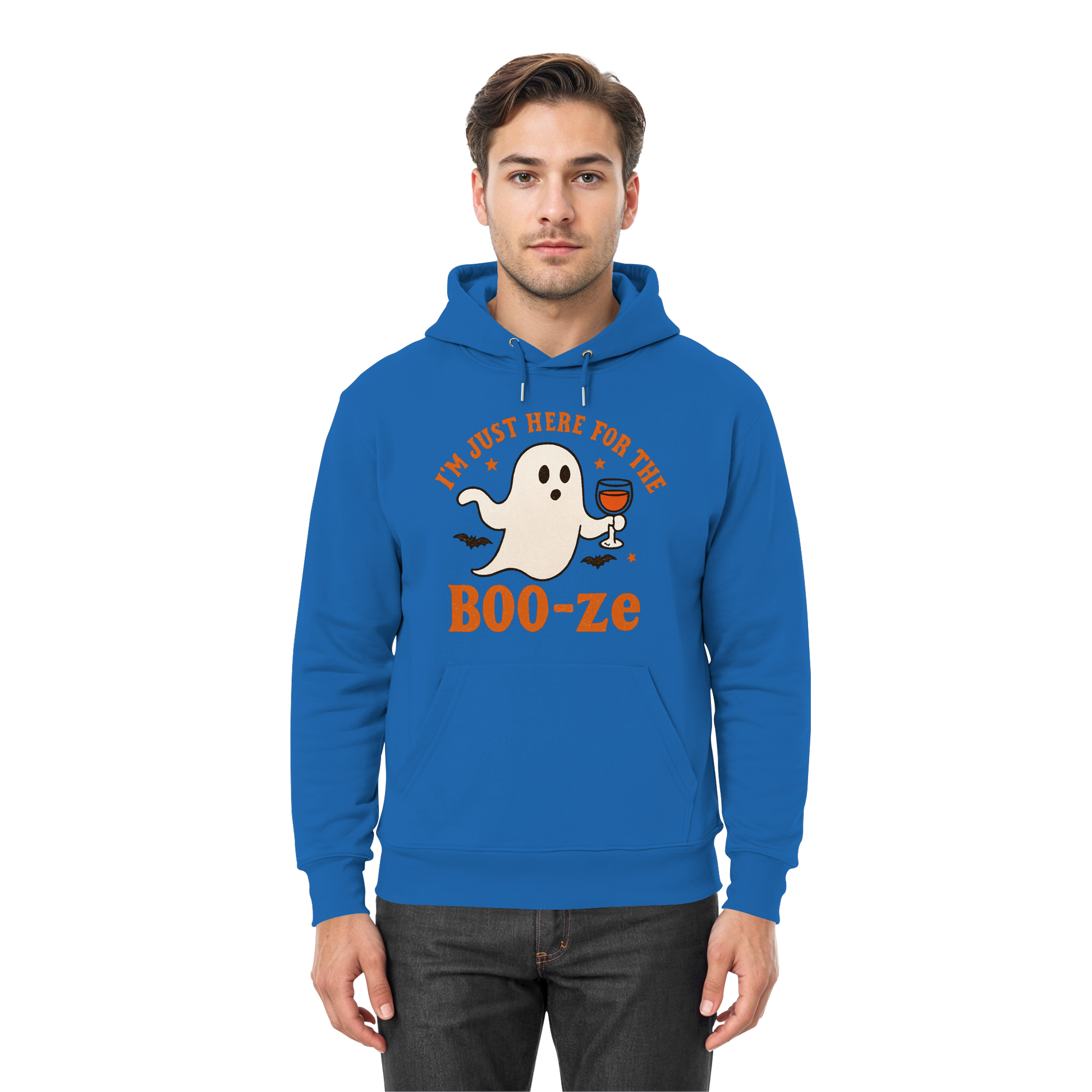 I'm just here for the "BOO-ze" - Premium Unisex Hoodie